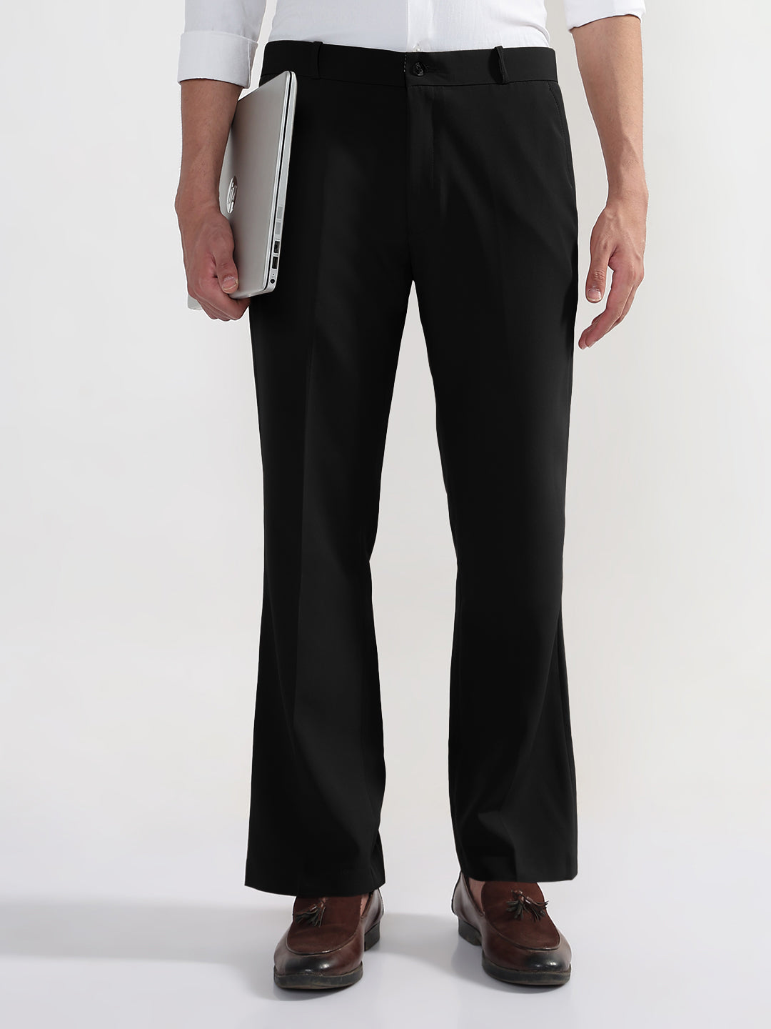Shop Men's Black Relaxed Fit Korean Trousers Showoffff