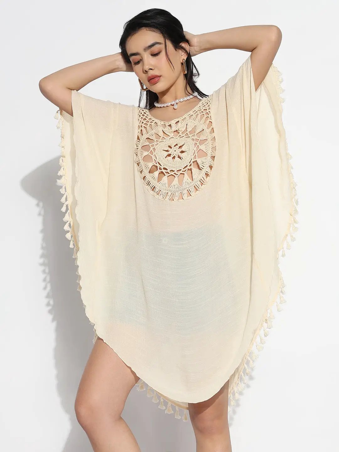 white christmas dresses Mila Kaftan in Summer sand | Days Off