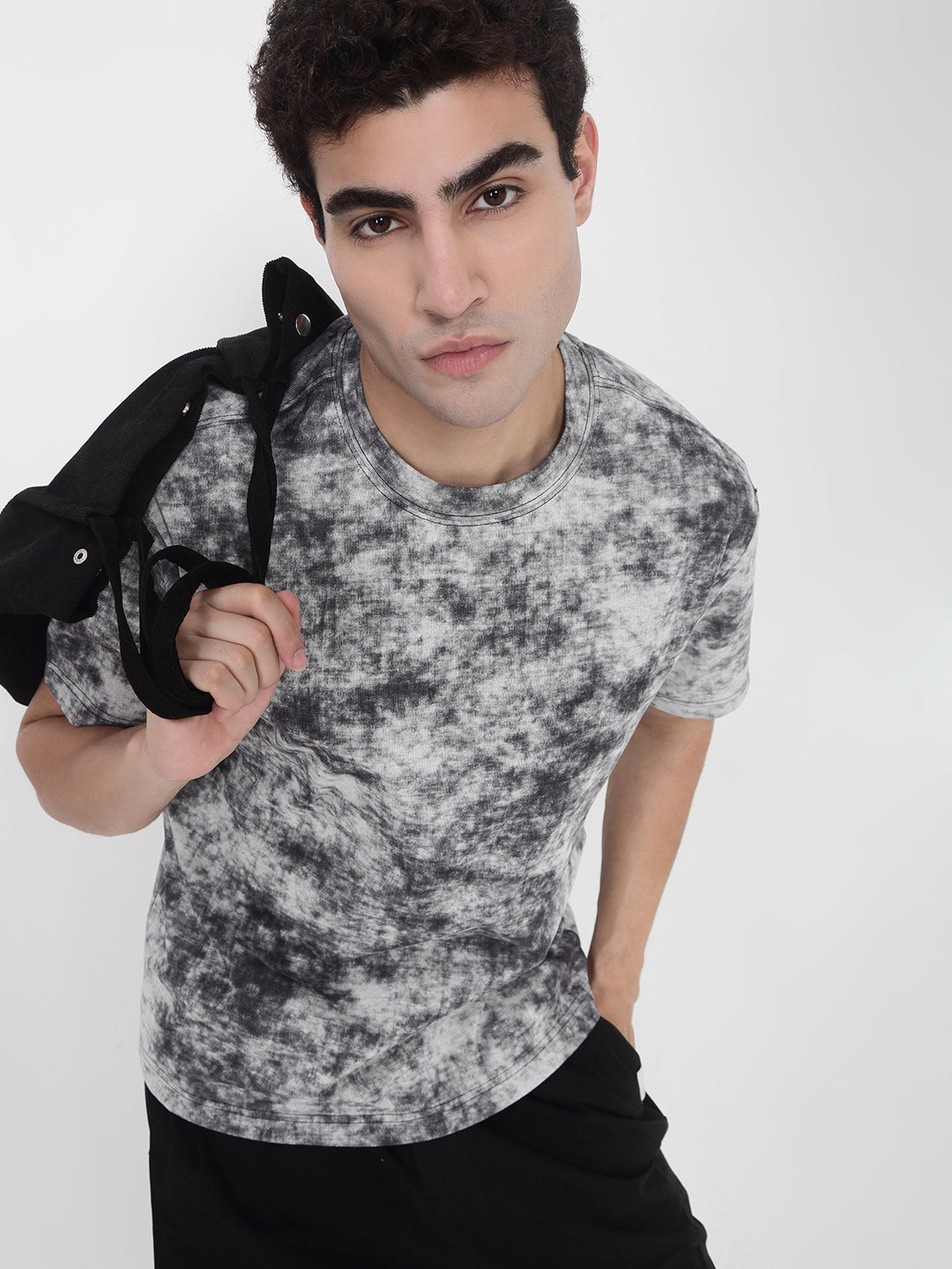 tie dye t shirt grey
