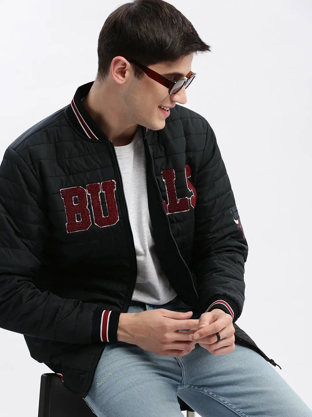 Wavlynn Mens Leather Puffer Jacket With Mandarin Collar Zipper Front Regular Fit Premium Warmth