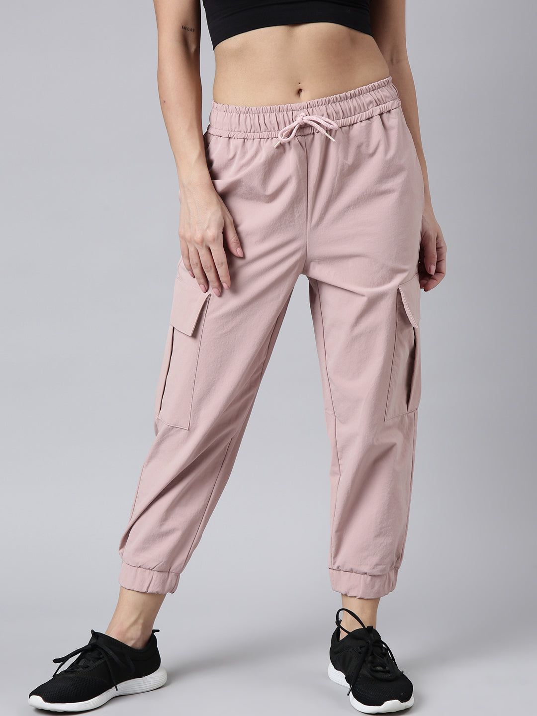 Shop Women's Peach Slim-Fit Joggers Showoffff