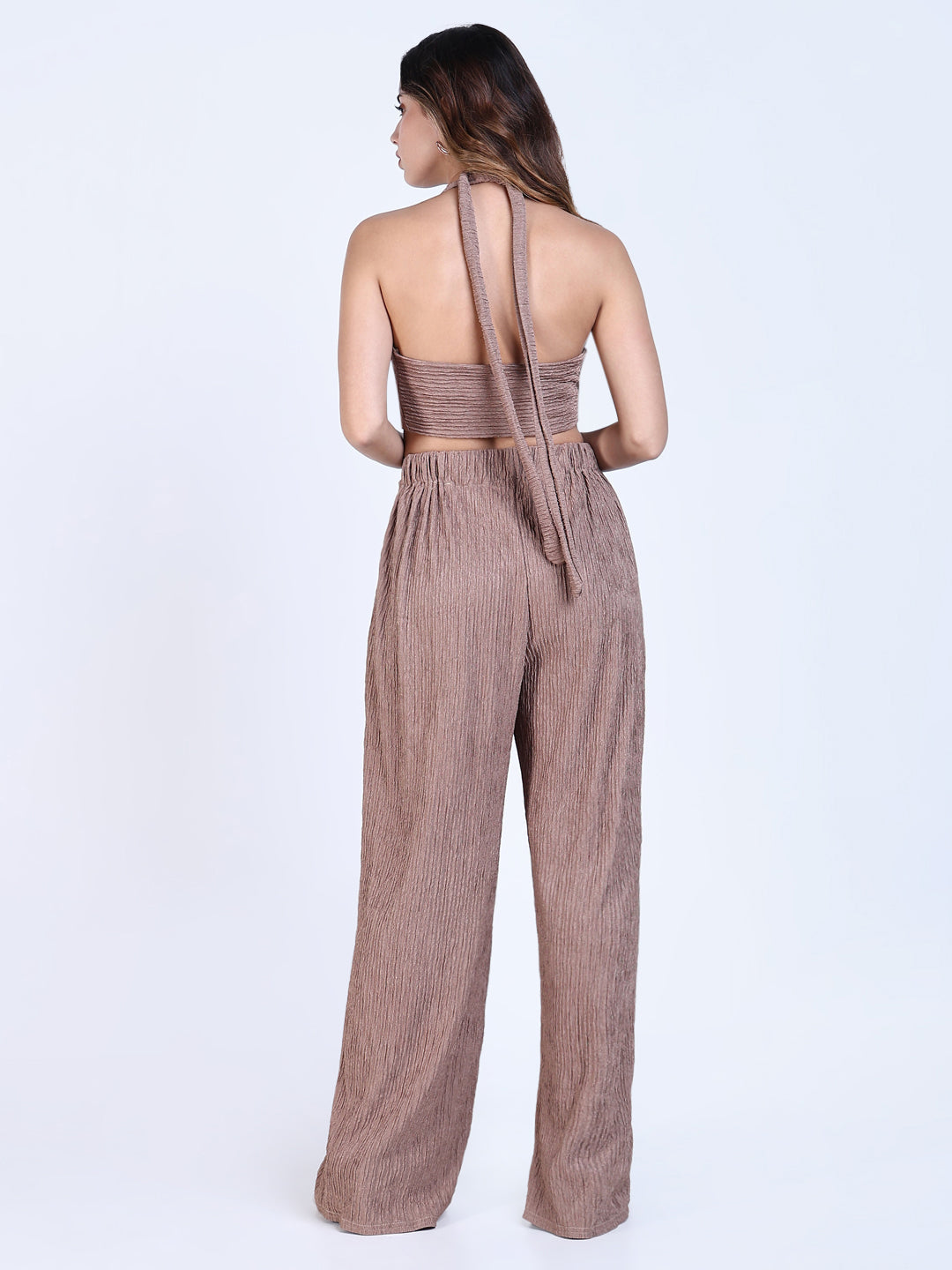 Women Brown Solid Co Ords Set