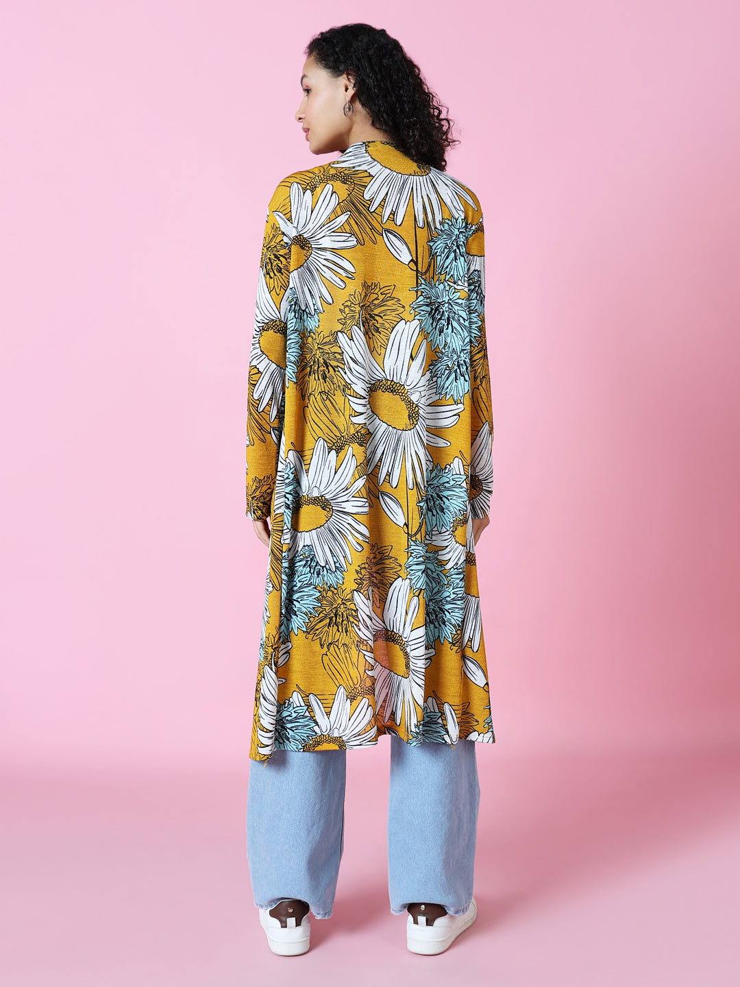 Women Printed Mustard Shrug