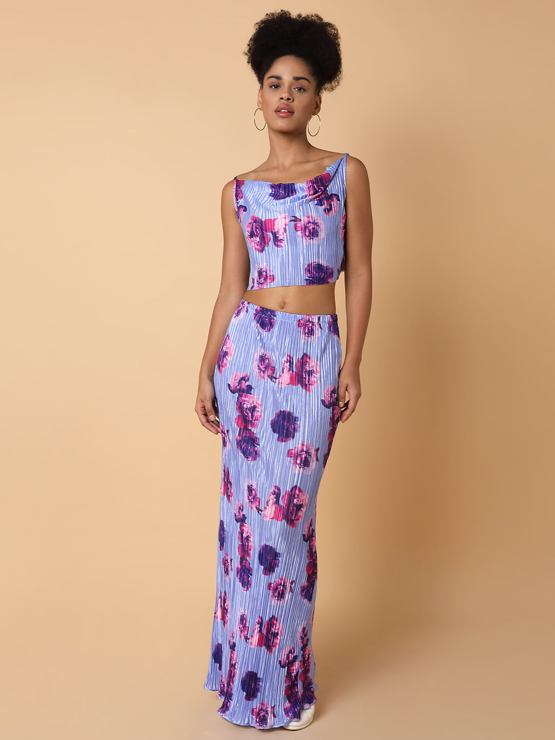 Women Printed Lavender Co-Ord Set