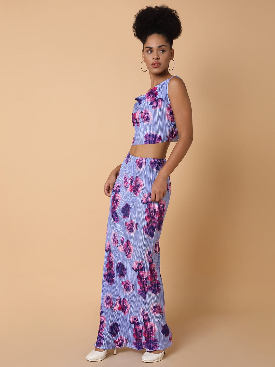 Women's Printed Lavender Co-Ords Set