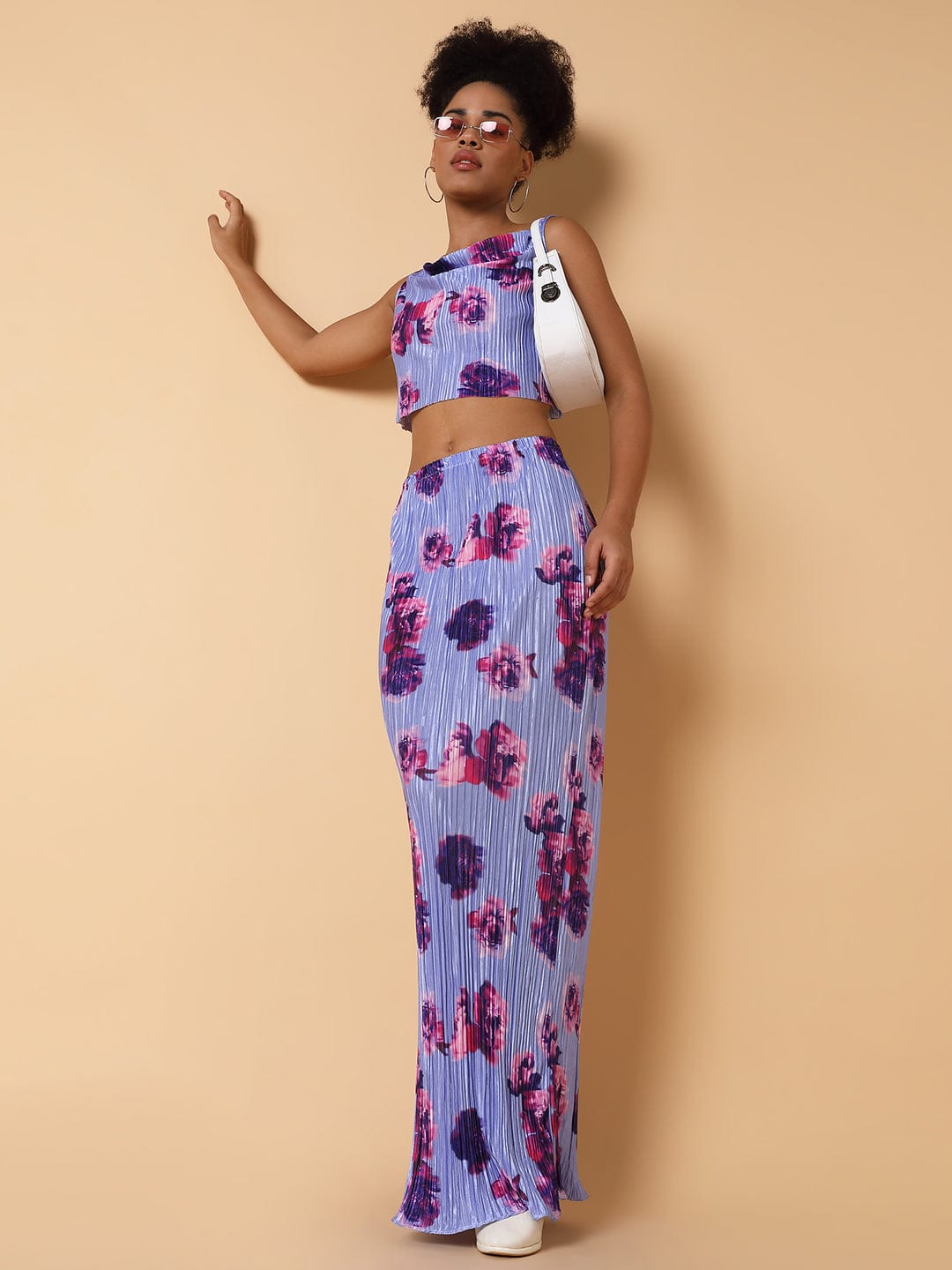 Women's Printed Lavender Co-Ords Set