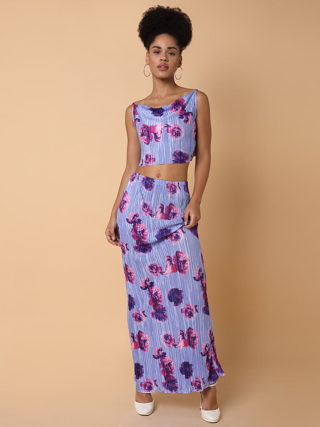 Women's Printed Lavender Co-Ords Set