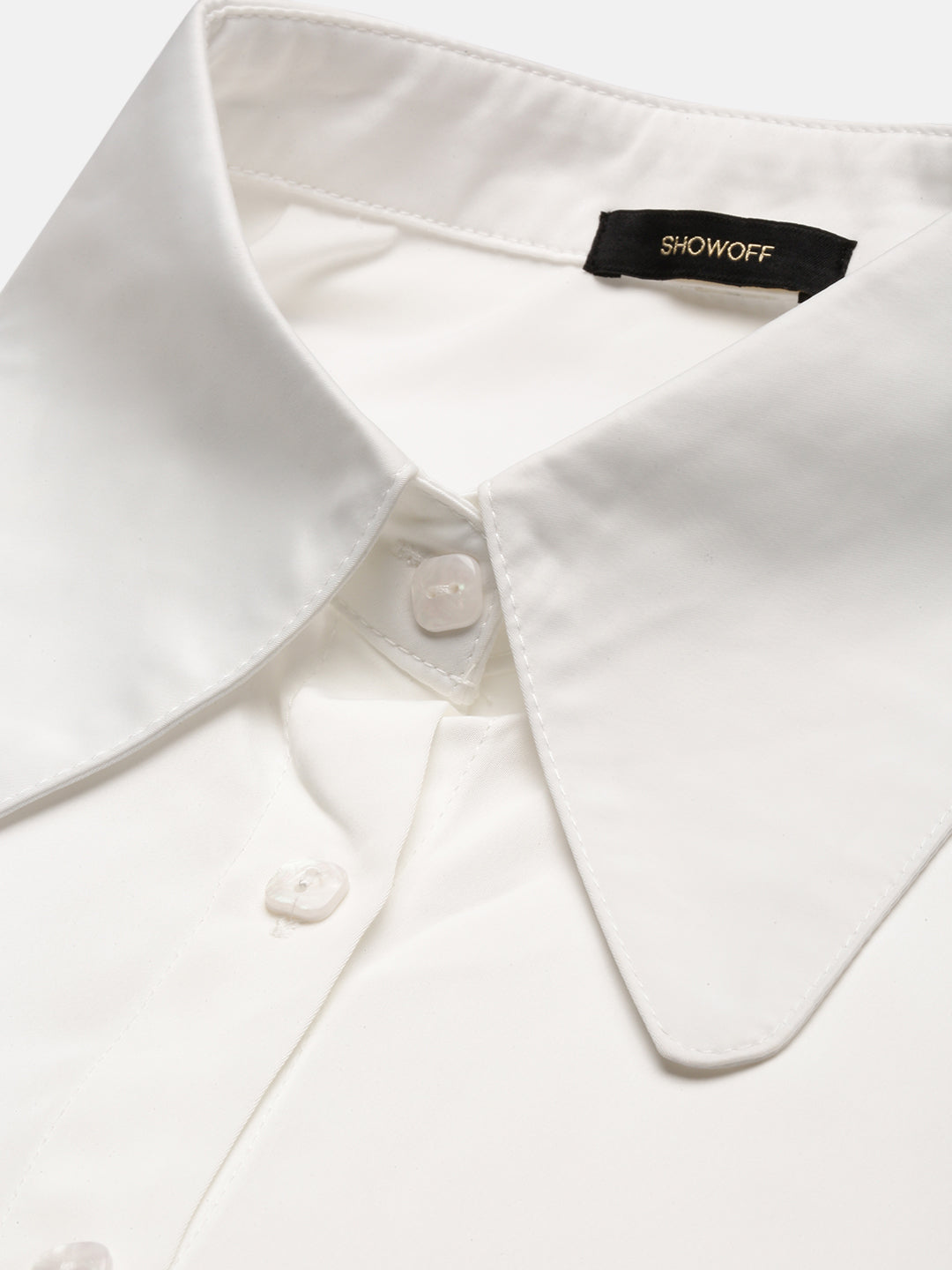 Women Solid White Shirt