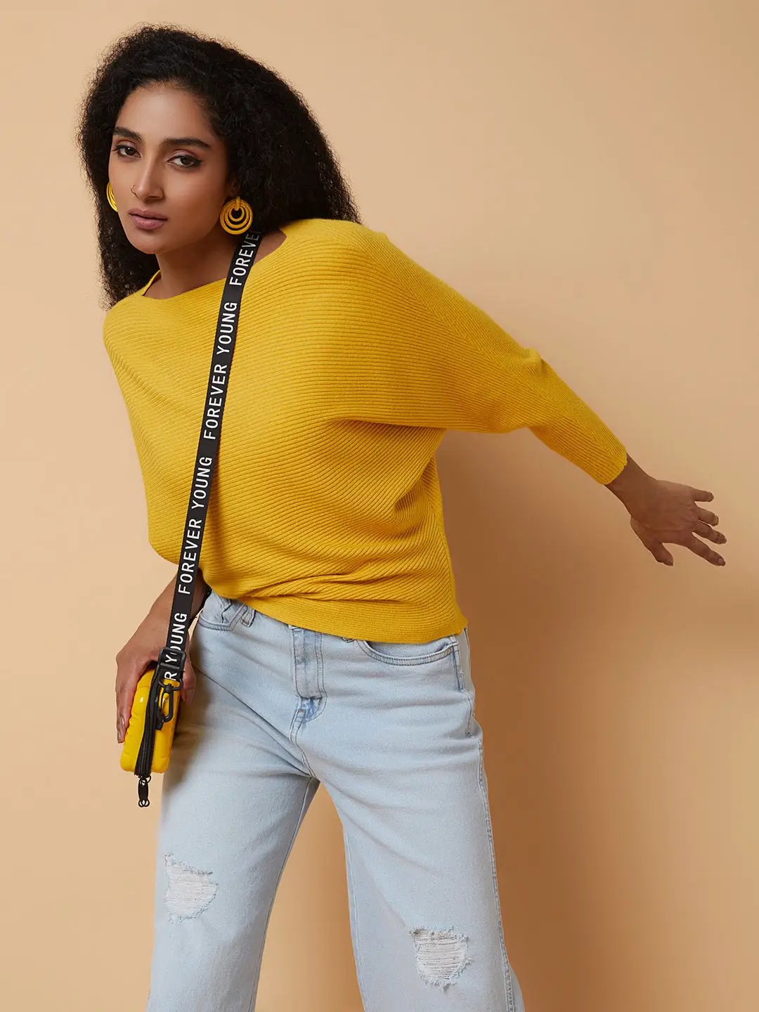 Women's Solid Mustard Top