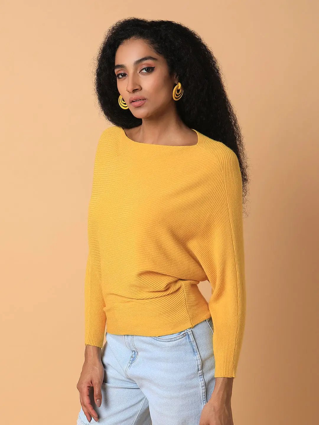 Women's Solid Mustard Top