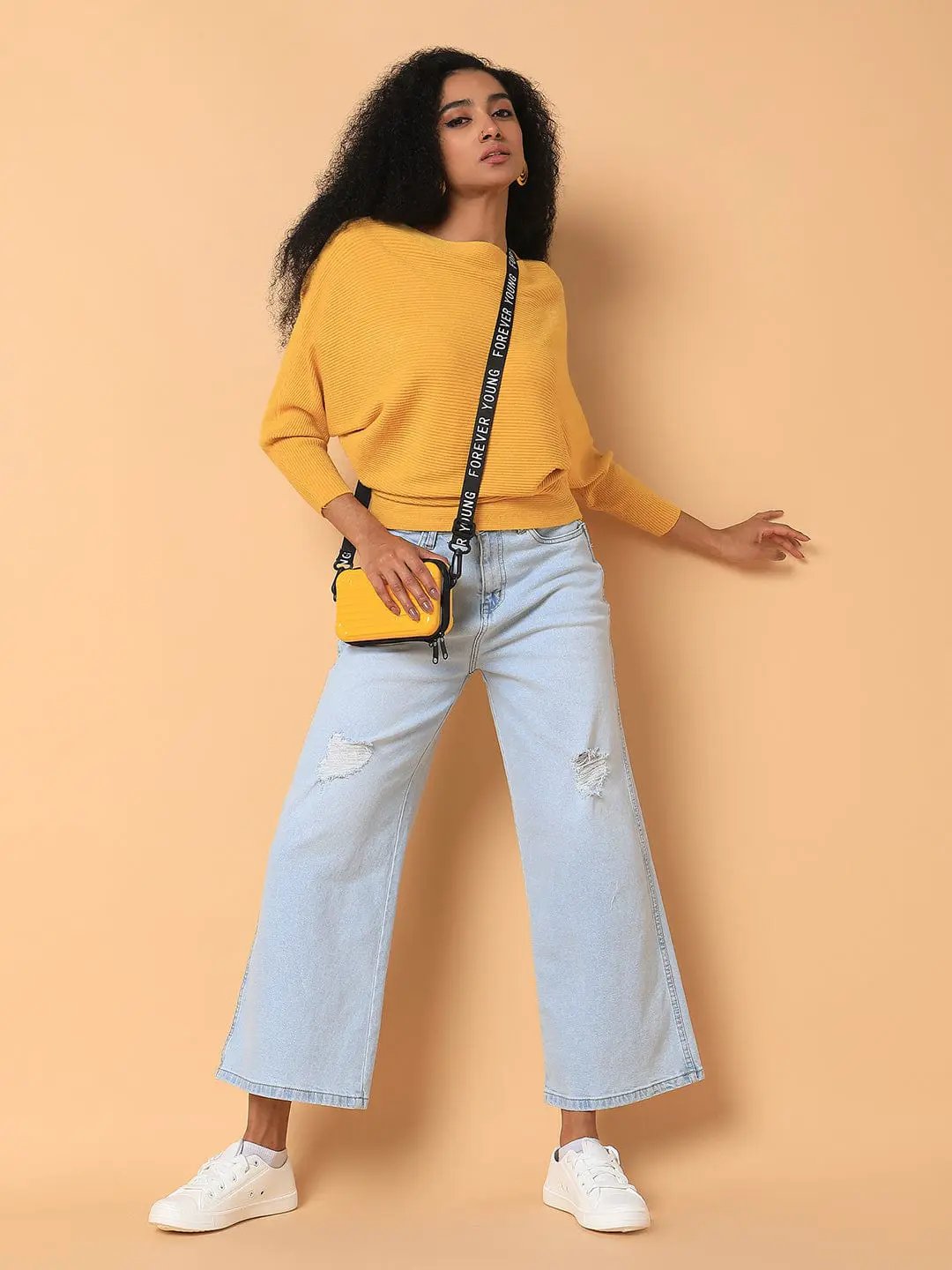 Women's Solid Mustard Top