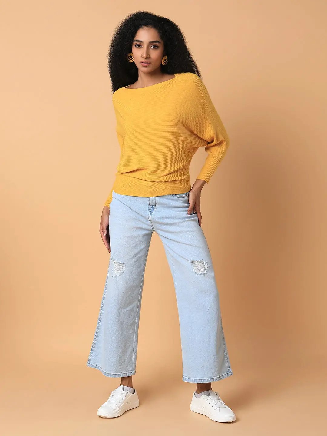 Women's Solid Mustard Top
