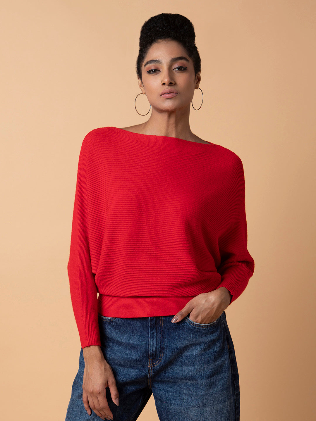 Women Solid Red Top