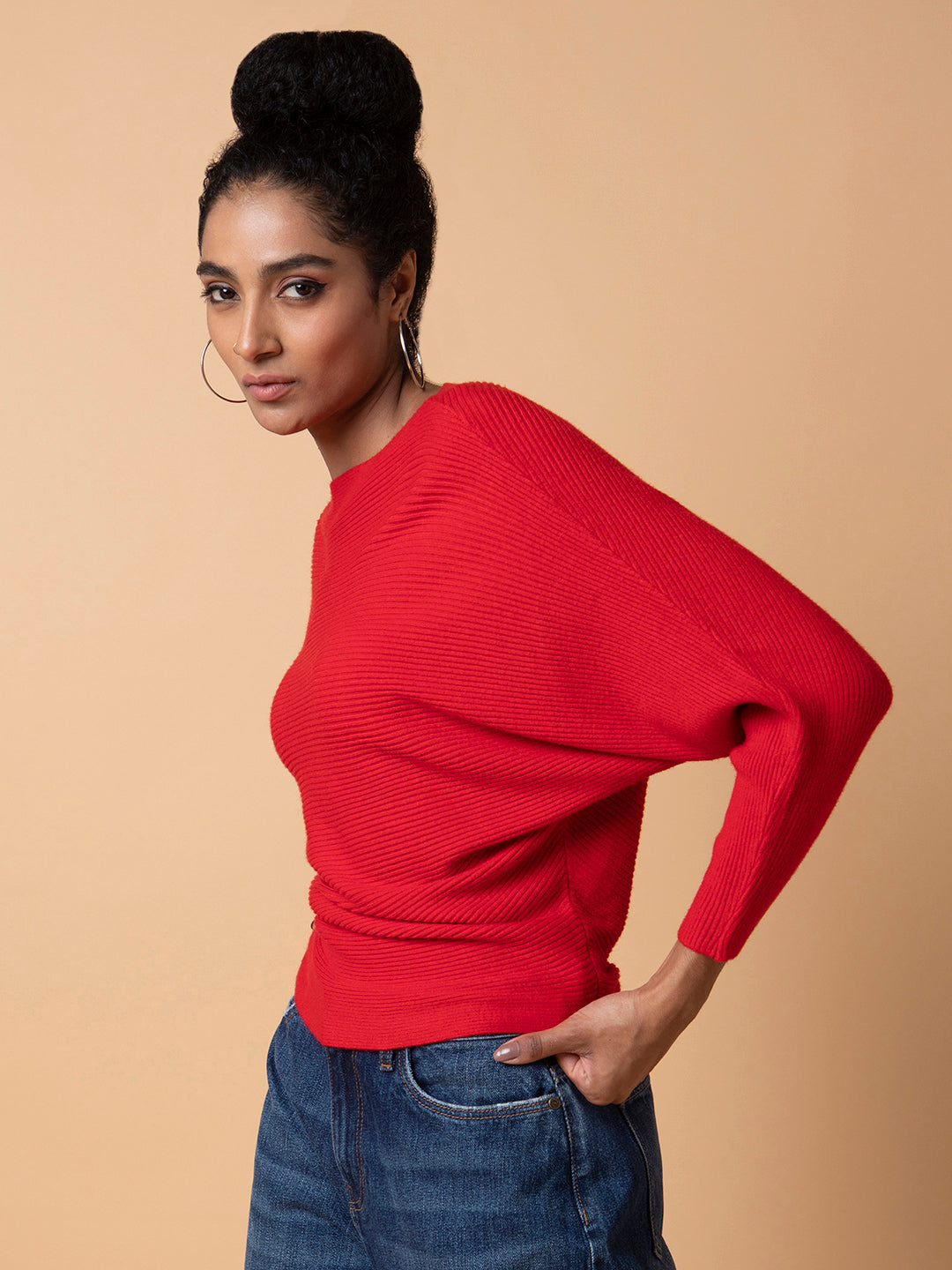 Women Solid Red Top