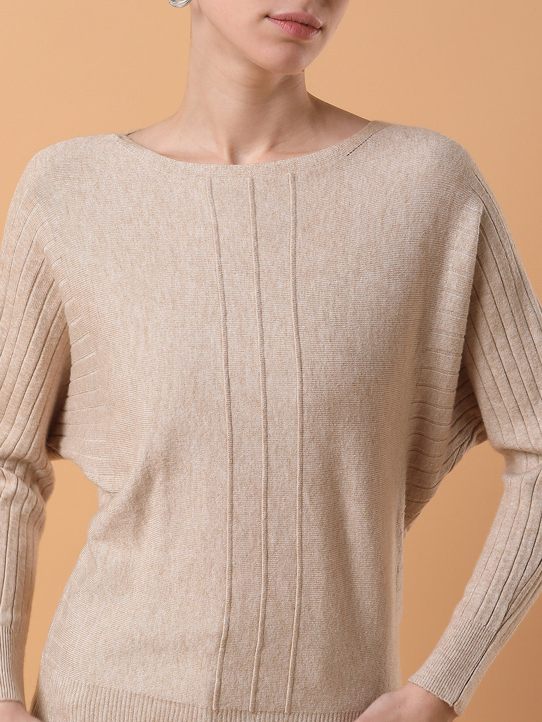 Women Solid Beige Top