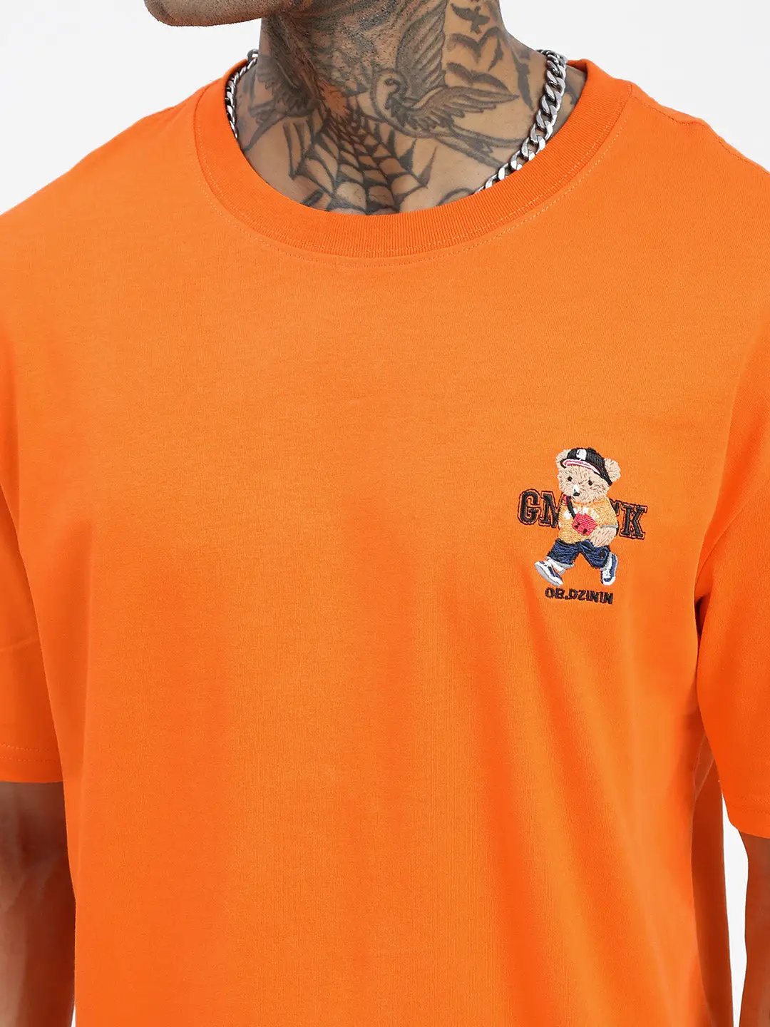 Men's Graphic Orange Relaxed Fit T-Shirt - from SHOWOFFFF
