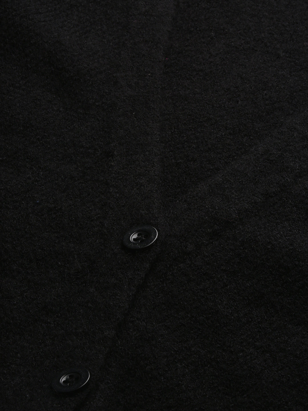 Women's Solid Black Cardigan