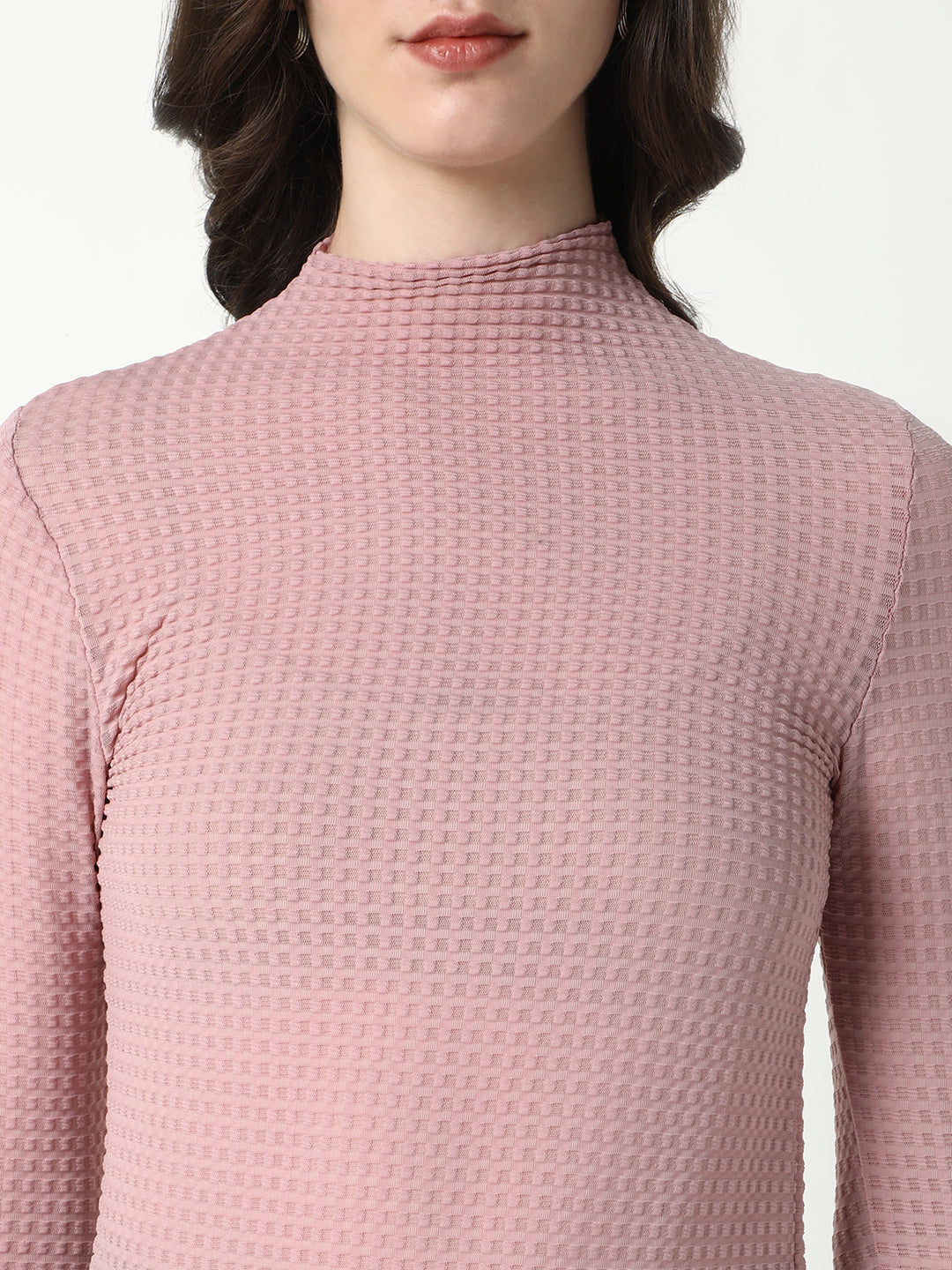 Women Peach Solid Top