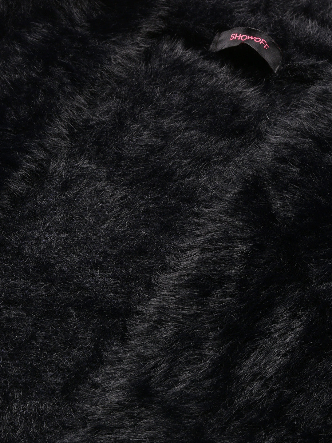 Women's Black Solid Open Front Longline Shrug