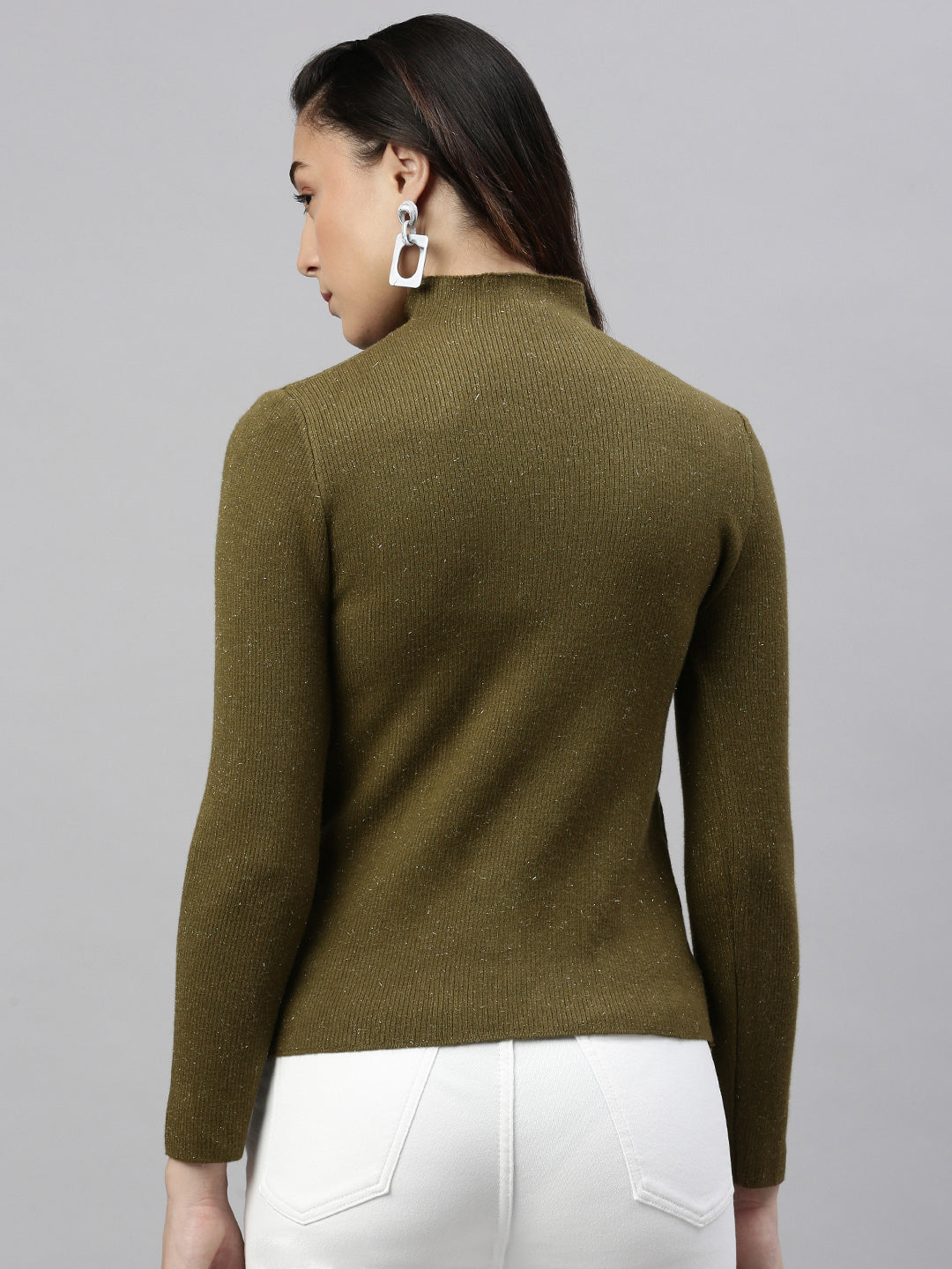 Women Solid Olive Top