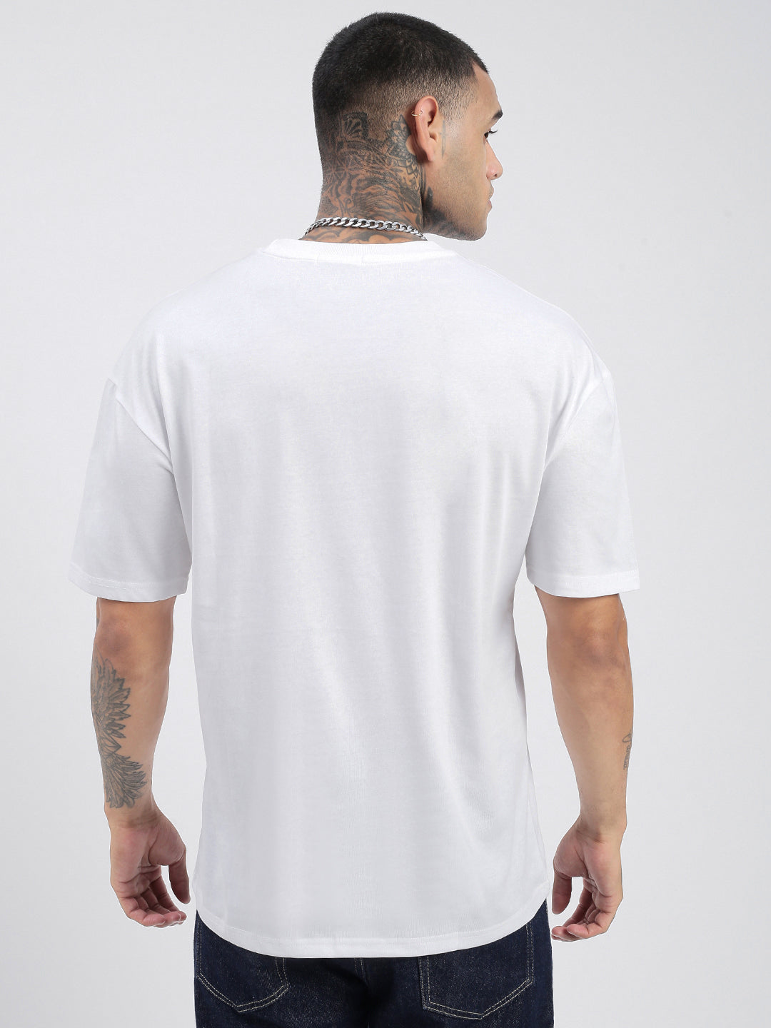 Men Graphic White Relaxed Fit T Shirt