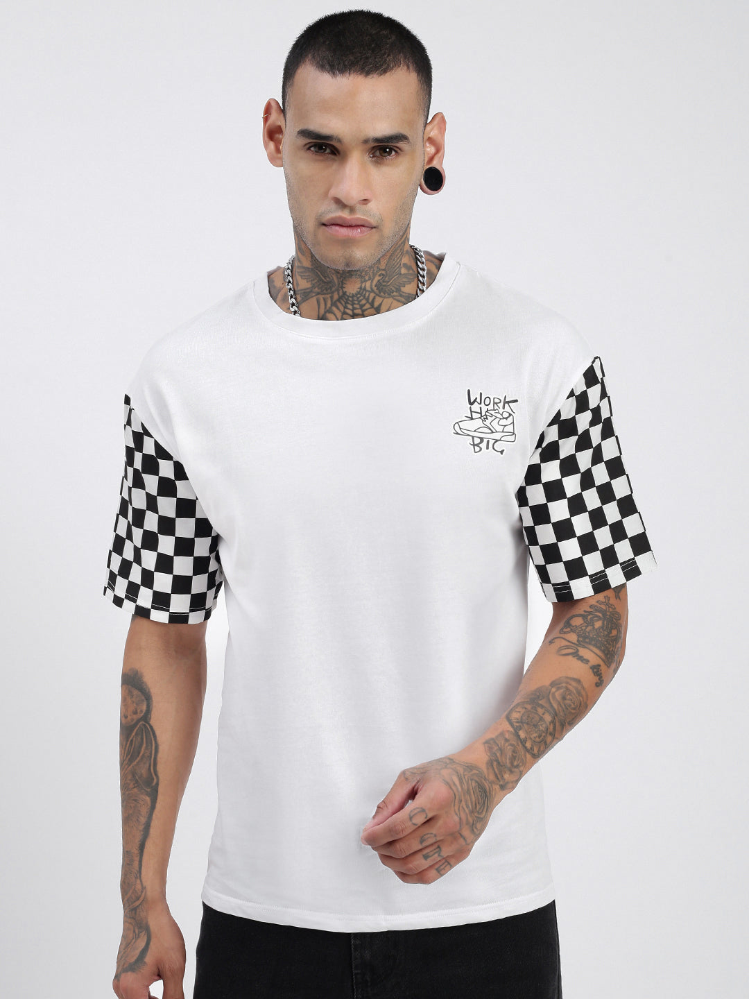 Men Graphic White Relaxed Fit T Shirt