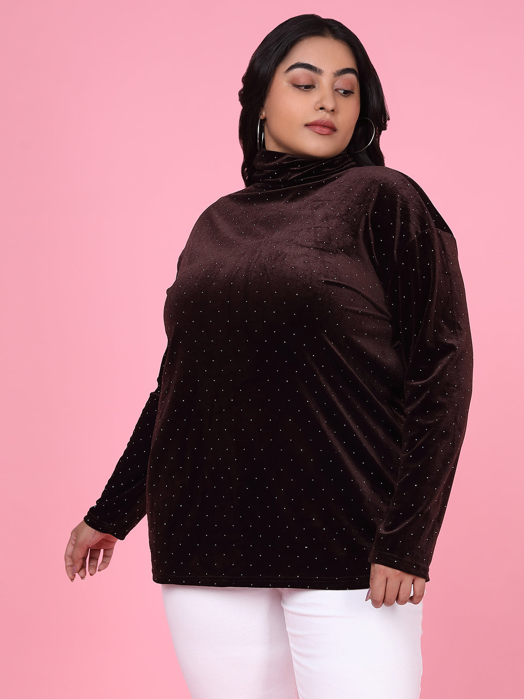 Women Solid Brown Top