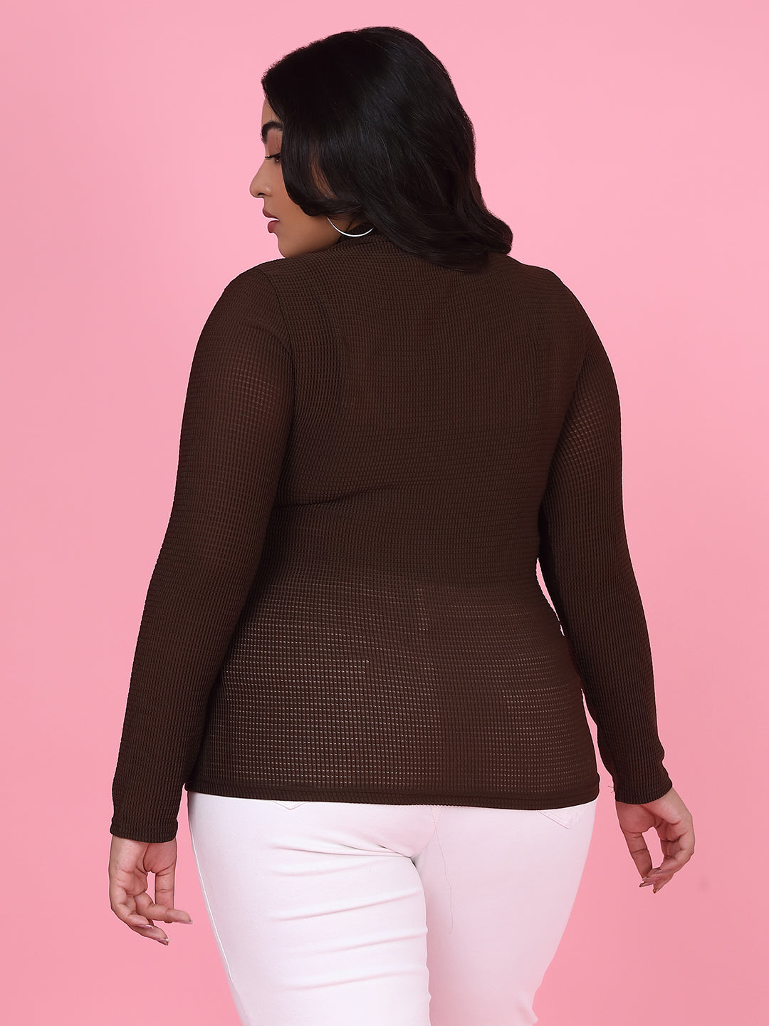 Women Solid Brown Top