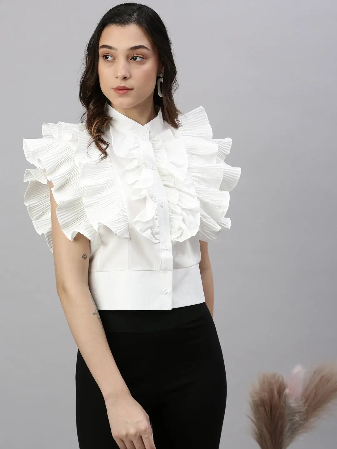 Women's Solid White Top