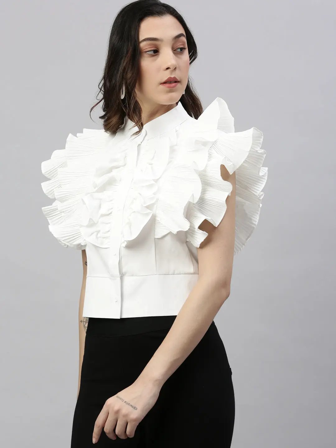 Women's Solid White Top