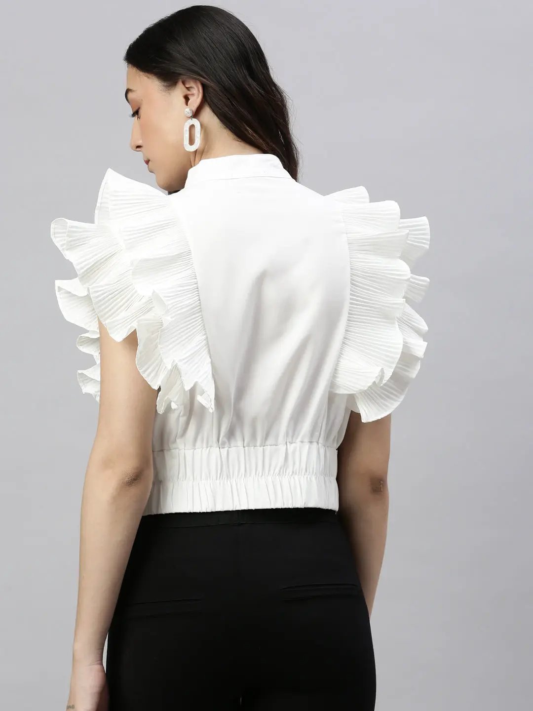 Women's Solid White Top