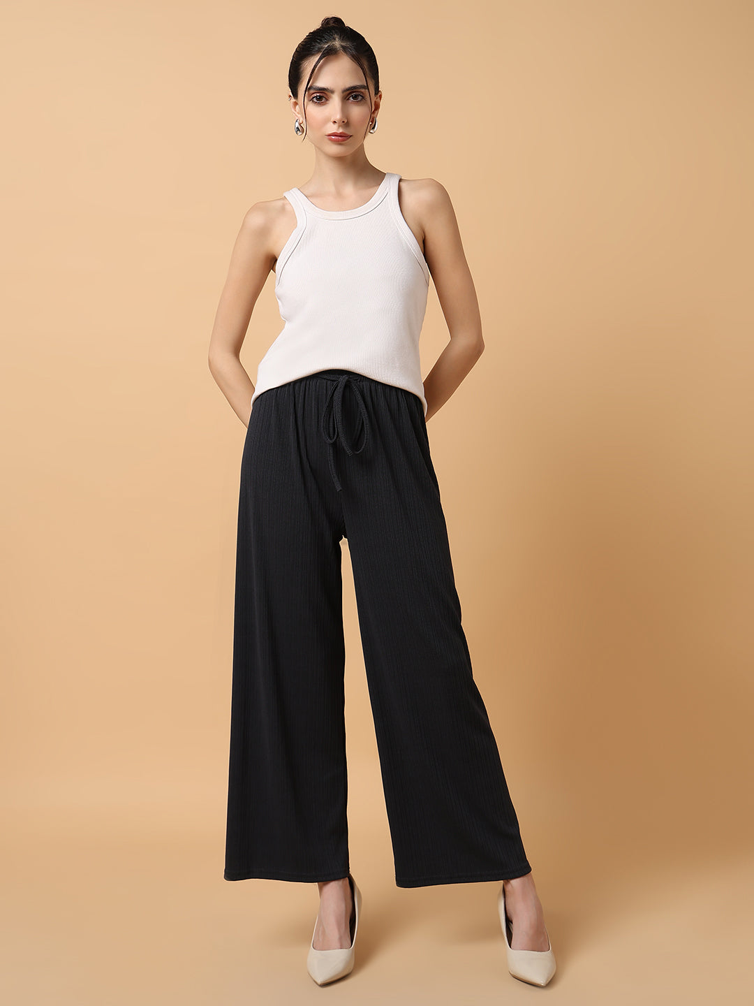 Women Solid Grey Trouser