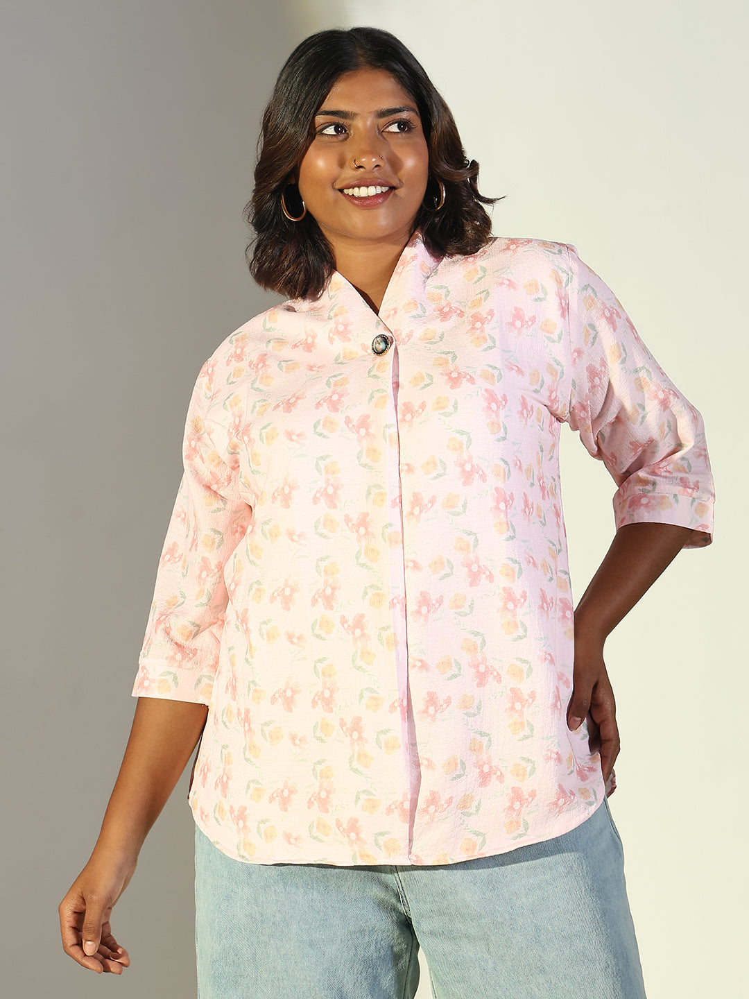 Women Pink Floral Top