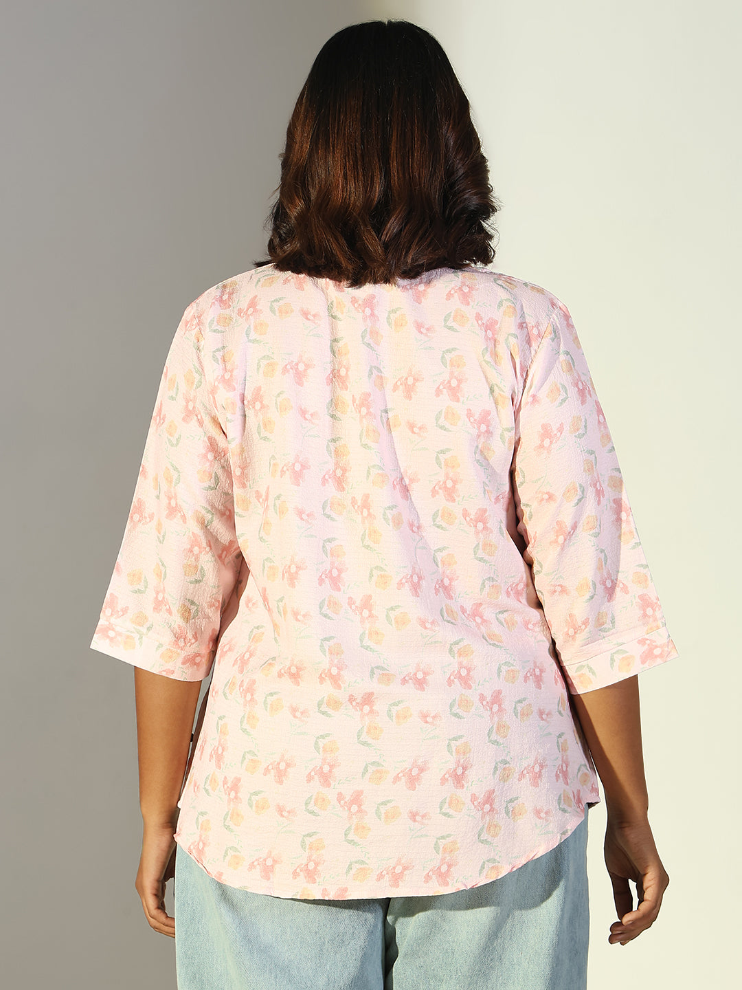 Women Pink Floral Top