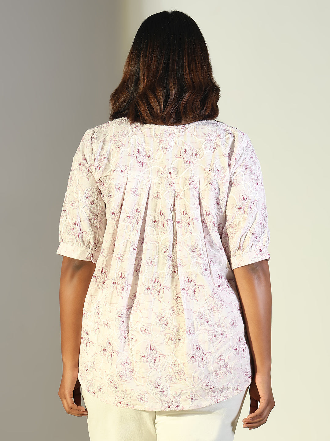 Women Purple Floral Top