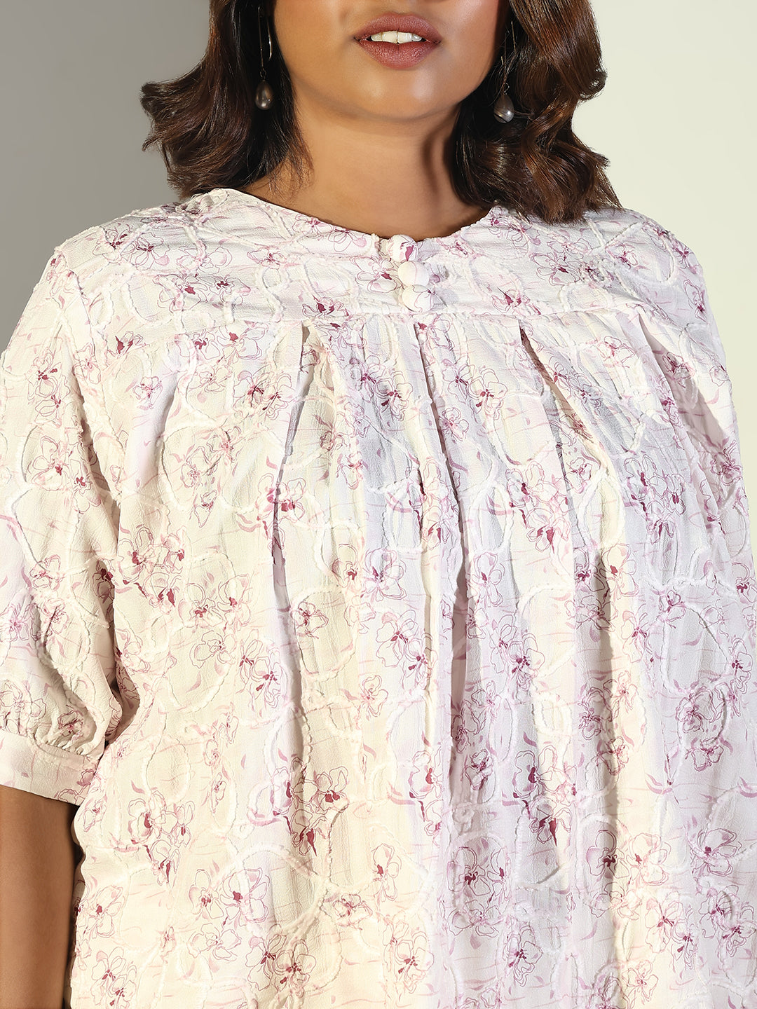 Women Purple Floral Top