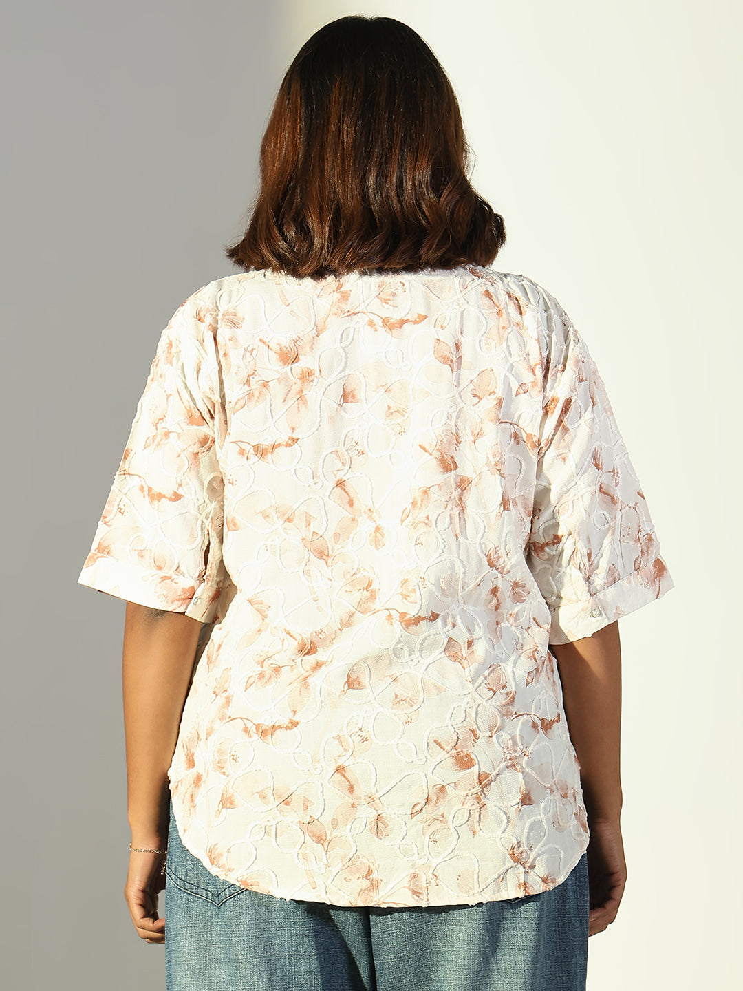 Women Brown Floral Top