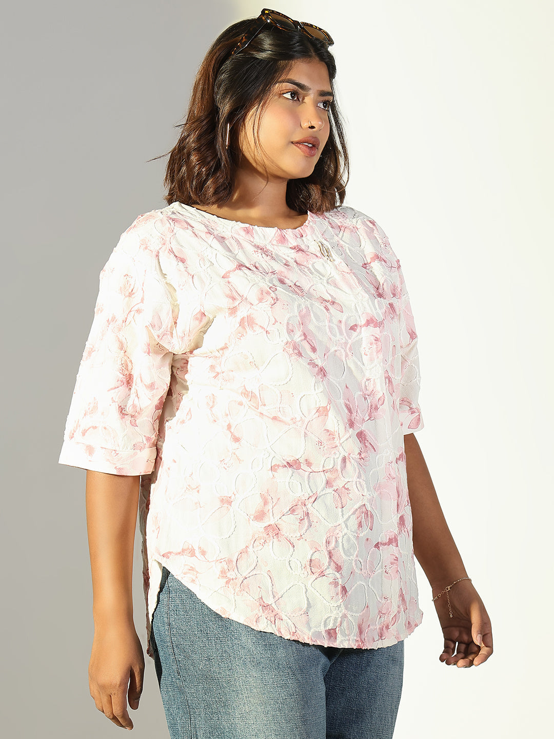 Women Pink Floral Top