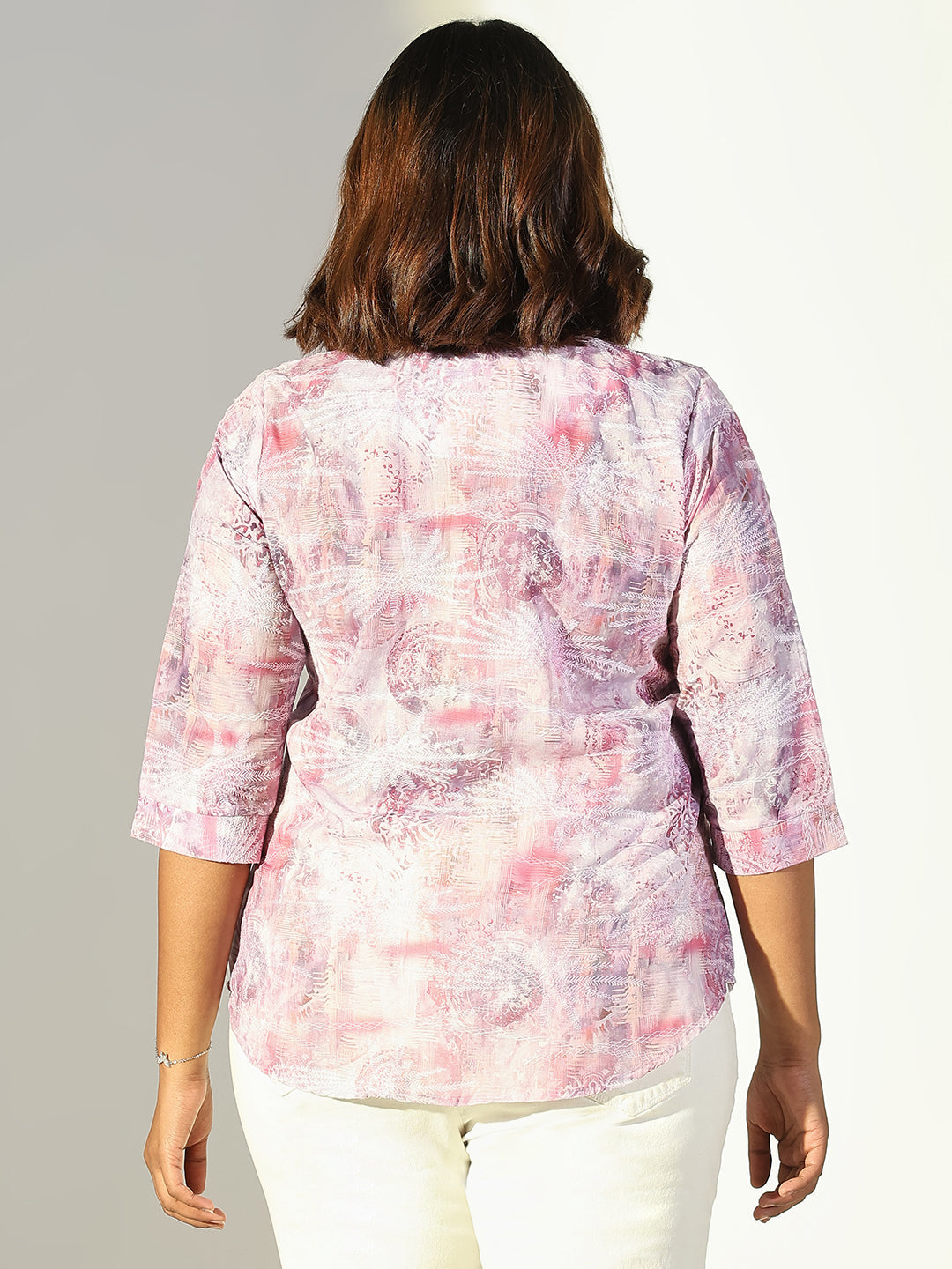 Women Pink Graphic Top