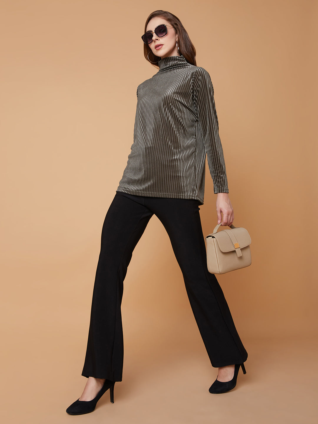 Women Solid Olive Top