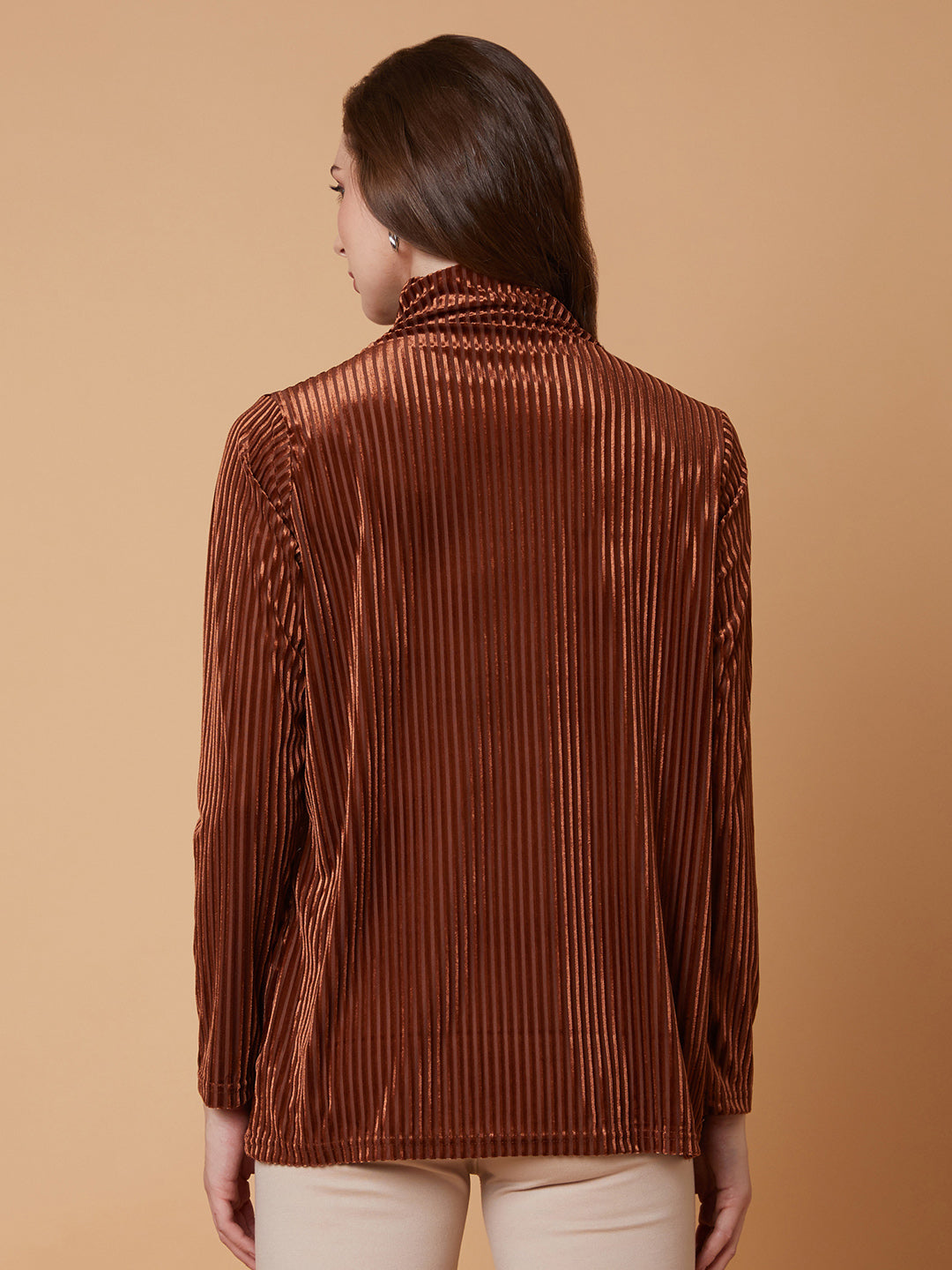 Women Solid Rust Top