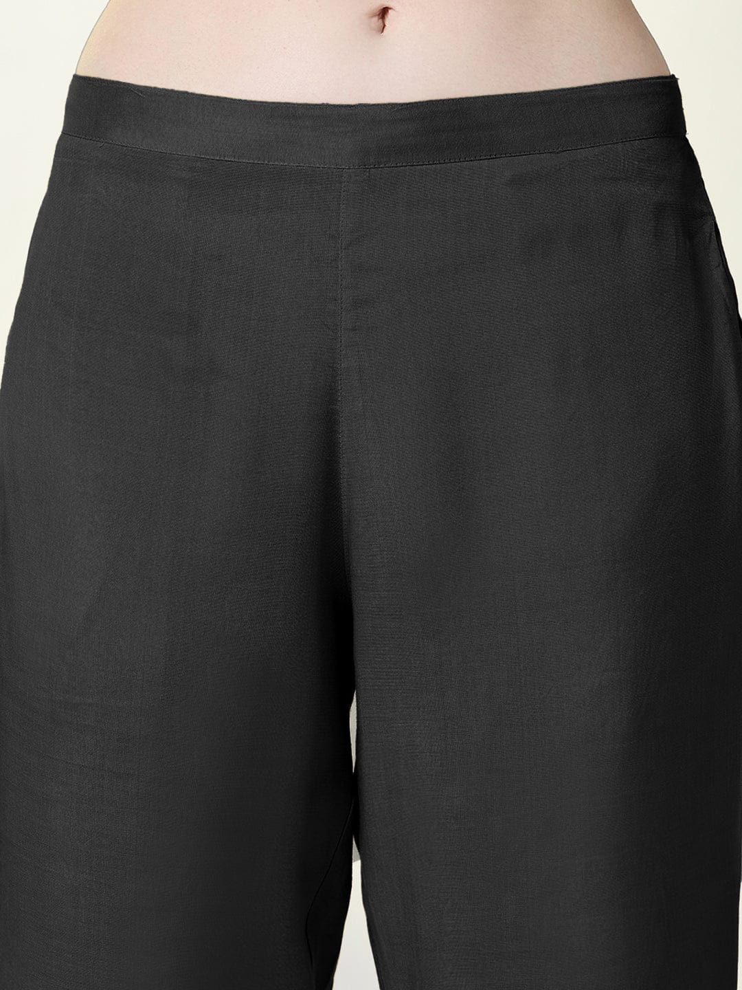 Women's Embellished Black Top with Trouser Co-Ords Set