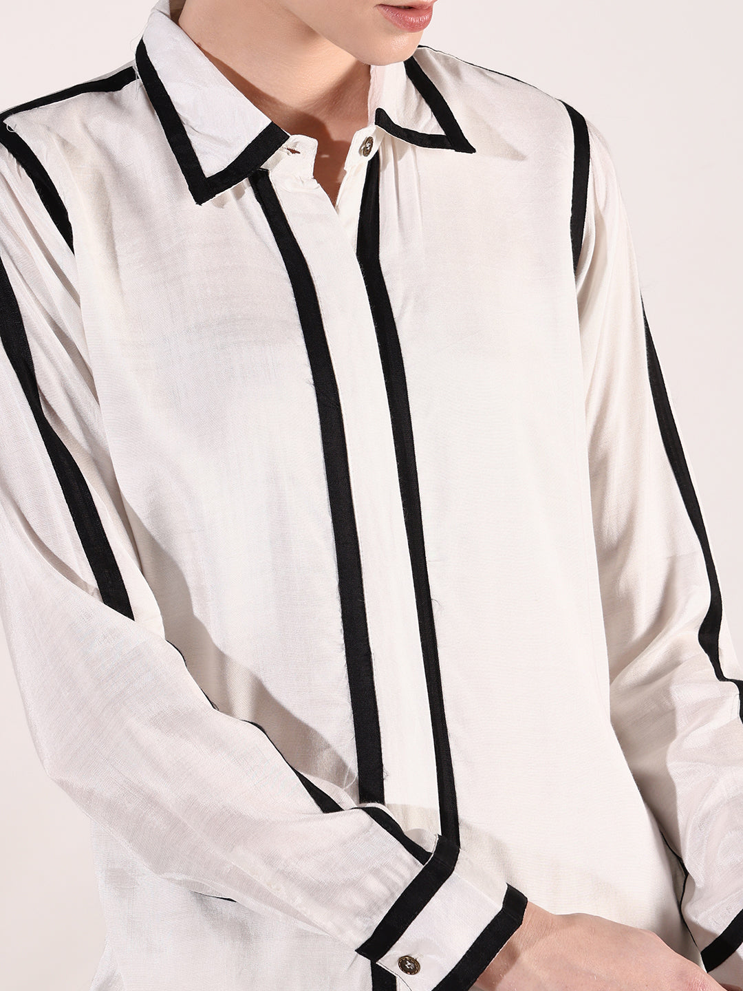 Women's Solid White Casual Co-Ords Set