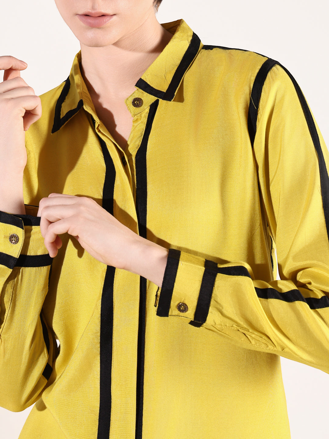 Women's Solid Yellow Co-Ords Set