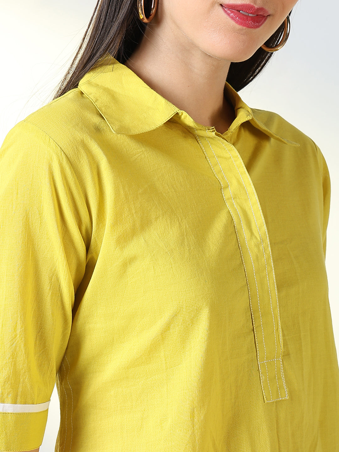 Women's Yellow Solid Kurta Sets
