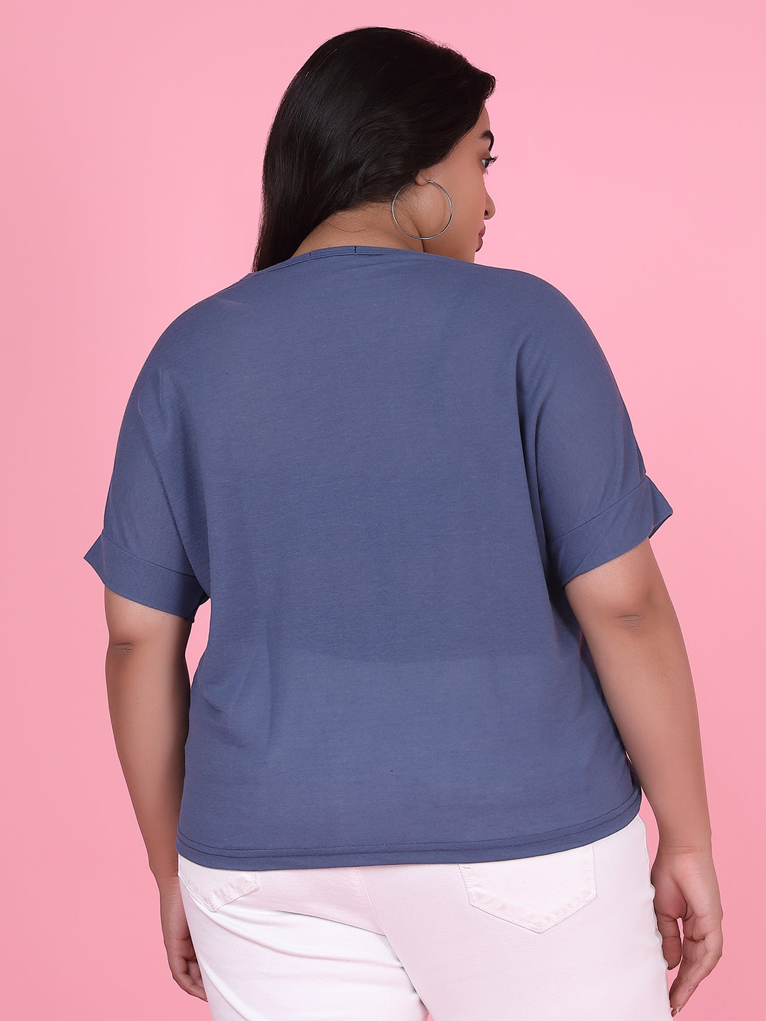 Women's Blue Solid Top