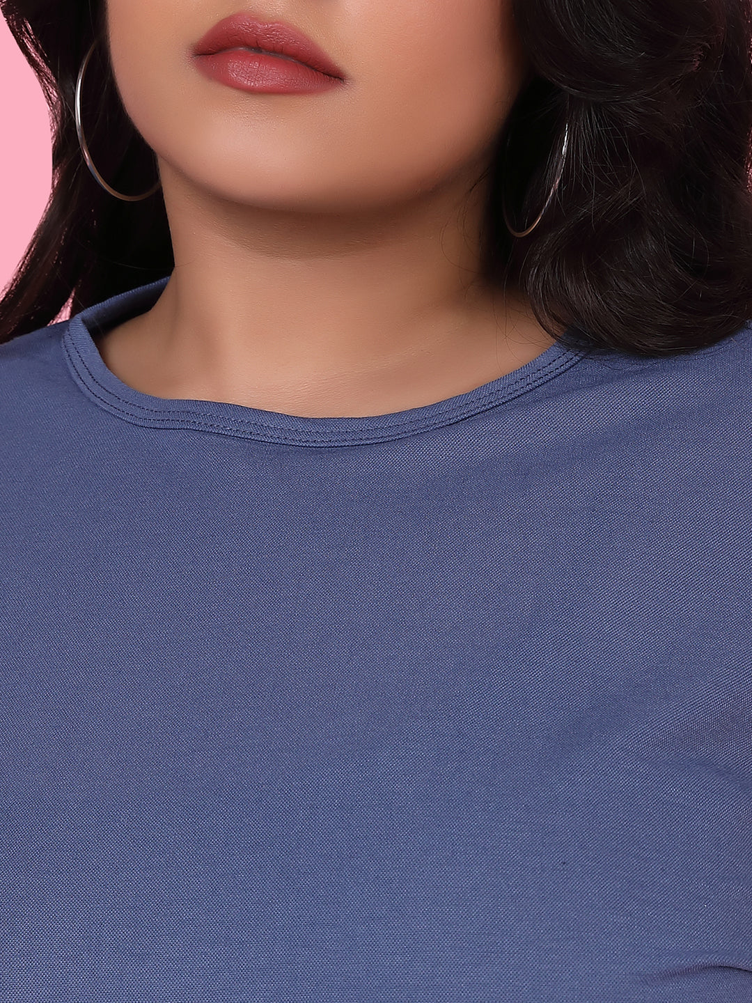 Women's Blue Solid Top