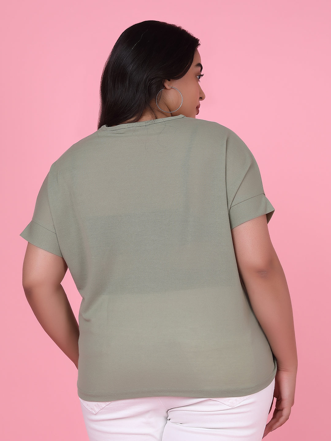 Women's Green Solid Top