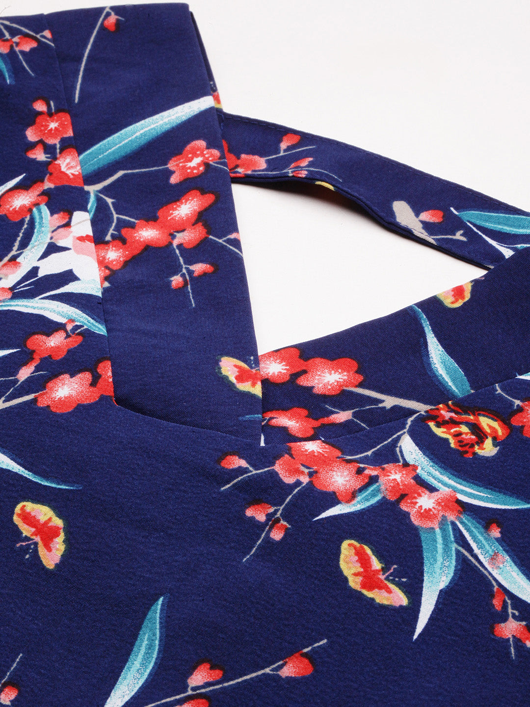 Women Floral Navy Blue Top