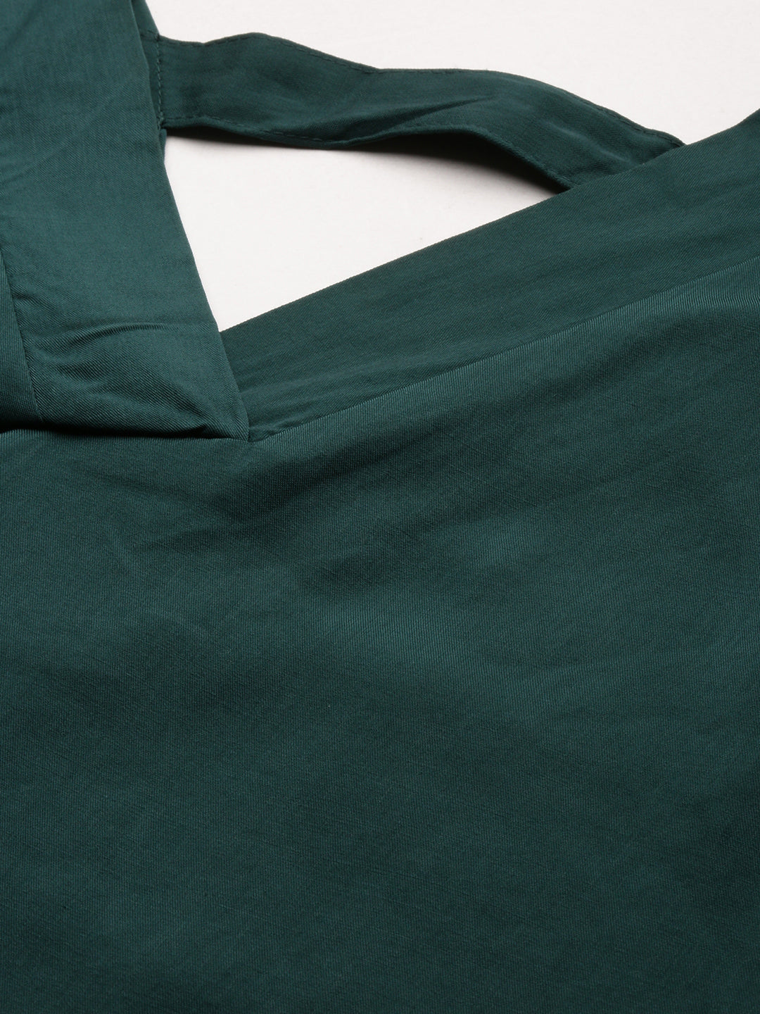 Women Solid Green Top